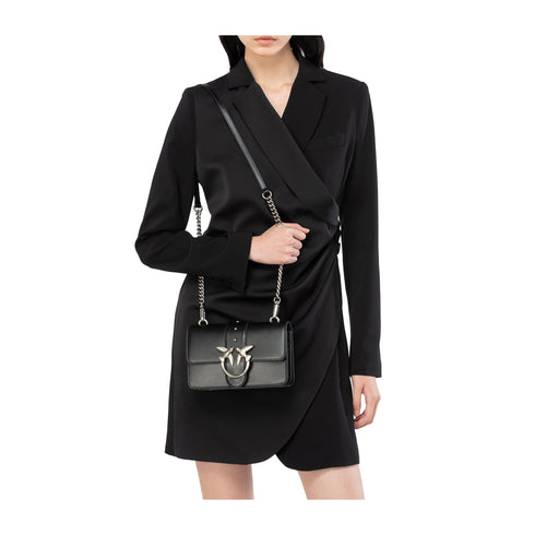 Pinko Borsa a spalla Borsa Donna tracolla Love One Mini Nero argento P25 - PINKO 100059A0F1 - Z99O - UNI - Francavilla Moda
